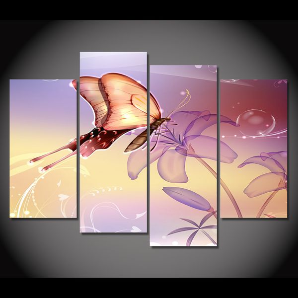 2019 Canvas Painting Canvas Art Comic Butterfly Patterns Hd Printed Wall Art Home Decor Poster Picture For Living Room Xa054a From Weichenart 3618