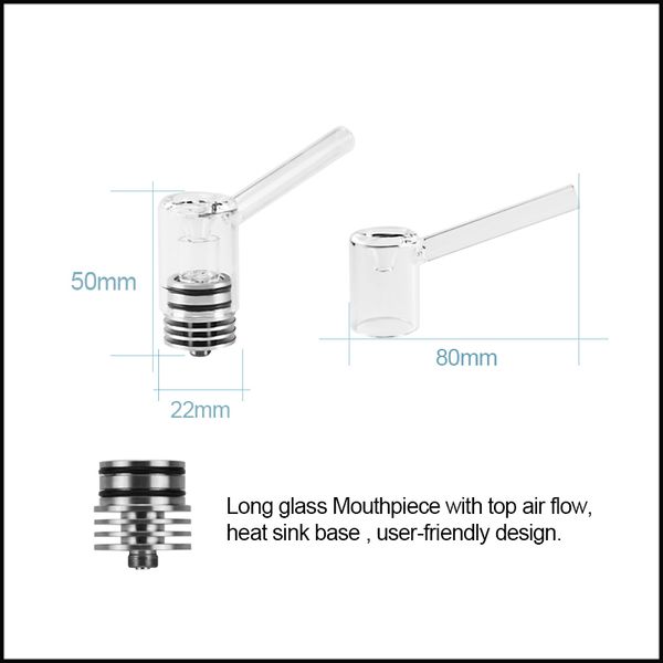 

2018 New Quartz Wax Vaporizer Wickless Dry Herb Atomizer Longmada Motar Glass Pipe With 510 Thread Glow Tech