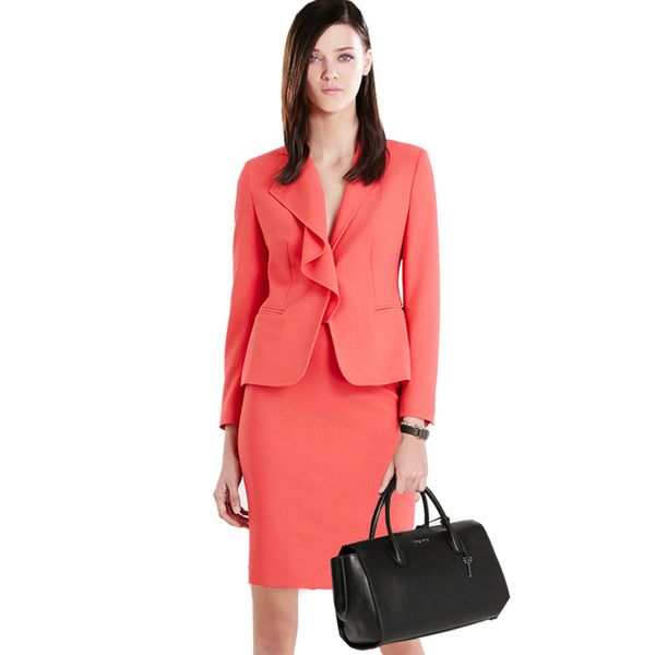 

autumn women eleruffle ruched one piece skirt suit party work fitted stretch slim wiggle pencil sheath bodycon skirt suits, White;black