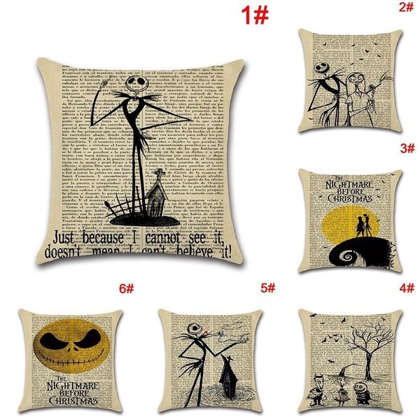 Fashion Car Sofa Decor Throw Cushion Cover Nightmare Before