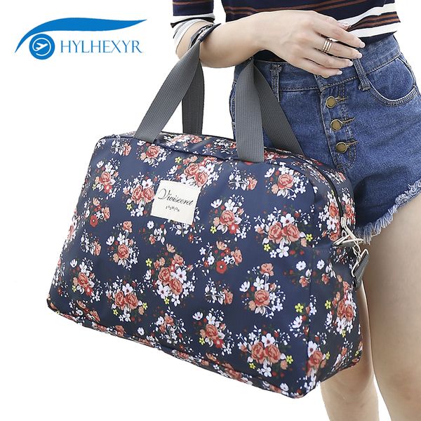 

hylhexyr women travel duffle nylon shoulder bags clothes organizer messenger tote large capacity luggage handbag weekend bag