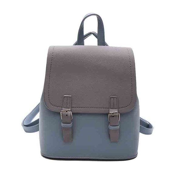 

women's pu solid color simple style backpack fashion wild tide women shopping trip backpack sweet girl school school bag