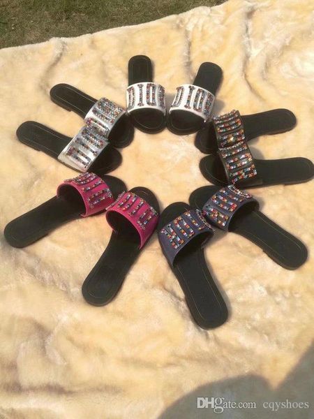 

[Brand] women's shoes slippers leather non-slip flat bottom indoor outdoor fashion wild cute female sandals size 35-42