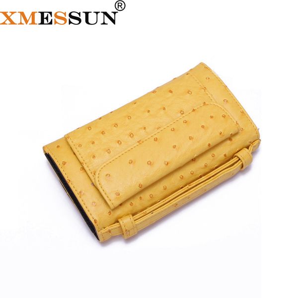 

fashion cowhide leather day clutch one shoulder cross-body bag yellow ostrich pattern genuine leather clutch chain women's e157