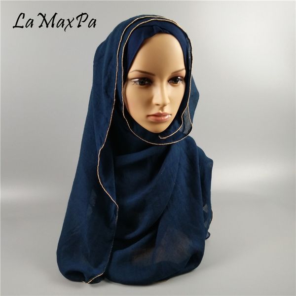

lamaxpa beading hijab for women cotton head scarf with pearl femme soft echarpe mujer chal bufanda lady breathable hijab