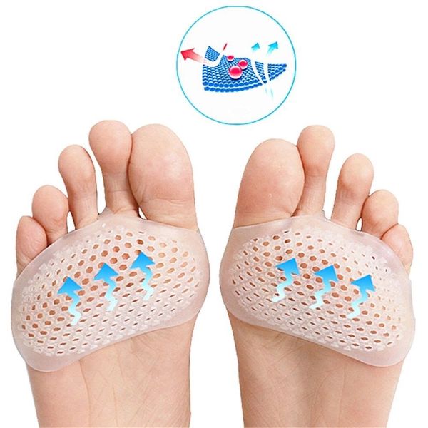 

women high heels slip resistant foot pain relief pad cellular breathable soft sebs cushion toe separator separador de dedos acolchados