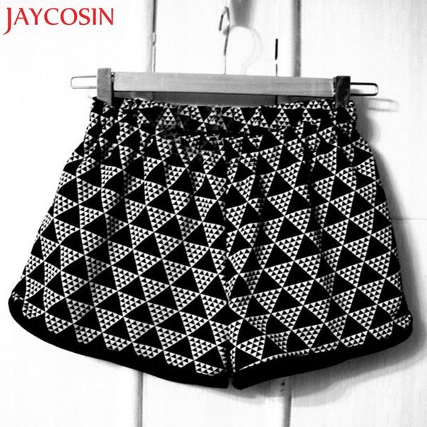 

2018 new women print casual shorts mid waist short dropshipping 0707, White;black