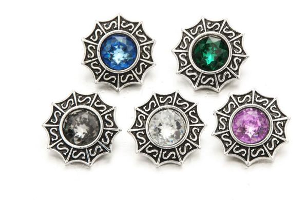 

20 шт./лот 18 мм оснастки кнопка очарование нуса кристалл ретро новая кнопка diy ювелирные изделия ручной работы аксессуары завод продажа го, Bronze;silver