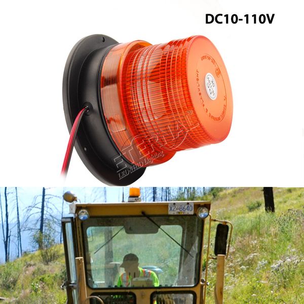 

2pc dc10v-110v car magnetic mounted vehicle led warning light flashing beacon lamp for forestry machinery heavy duty mining trucks