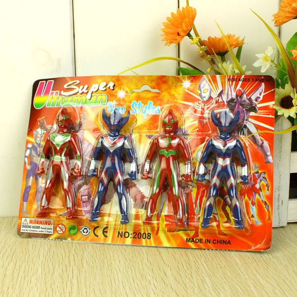 Бесплатная доставка 4 Ultraman пакеты В общей сложности три пачки детей игрушки Маленькие игрушки продажи Альтман Покупки