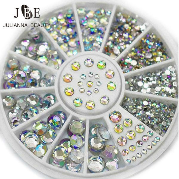 

200pcs/box beads nail studs crystal stones 3d nail art gems rhinestone decoration round bling accessory flatback strass stone, Silver;gold