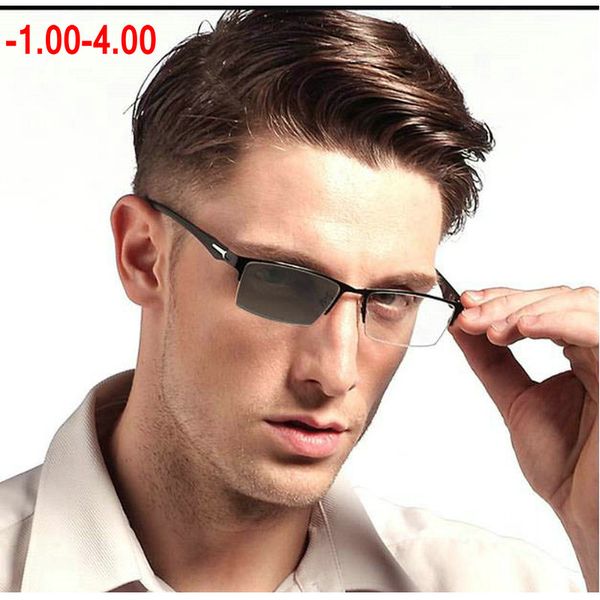 

new pchromic glasses frame men eyeglasses computer optical prescription reading clear eye lens male finished spectacle nx, Silver