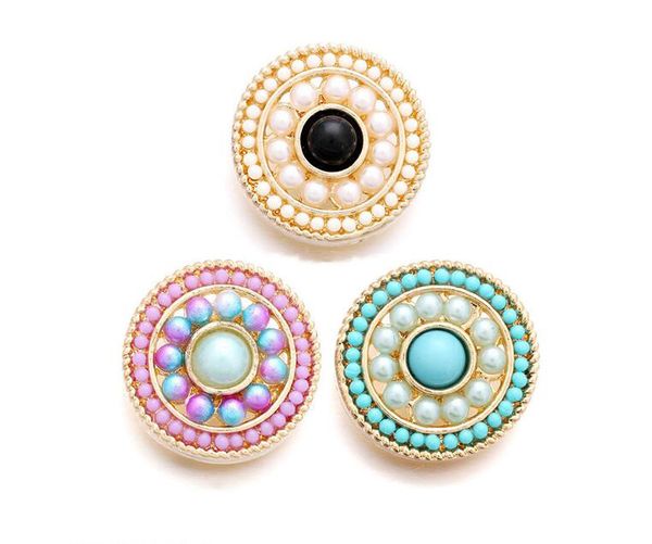 

10pcs diy 18mm rould colorful snap buttons interchangeable jewelry accessory metal charm snap jewelry for bracelet, Bronze;silver