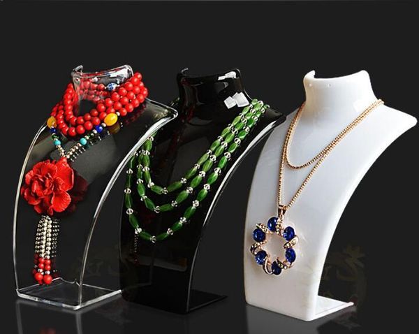 

new arrival multifunction acrylic mannequin necklace display stand fashion jewelry pendant display holder show decorate jewelry display rack