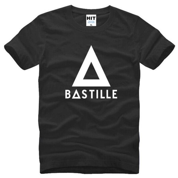 

rock music bastille printed mens men t shirt tshirt fashion summer new short sleeve o neck cotton t-shirt tee camisetas hombre, White;black