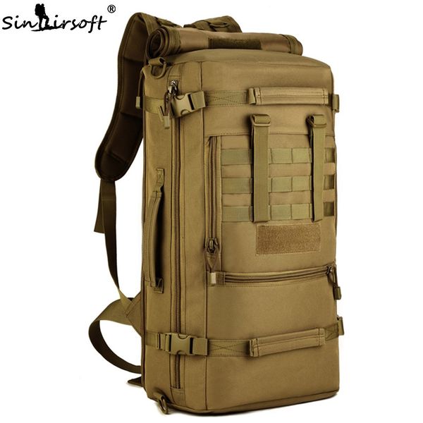 

sinairsoft 50l tactical backpack camping bags outdoor sport climbing bag men's cycling hiking rucksack travel camouflage lapbackpack