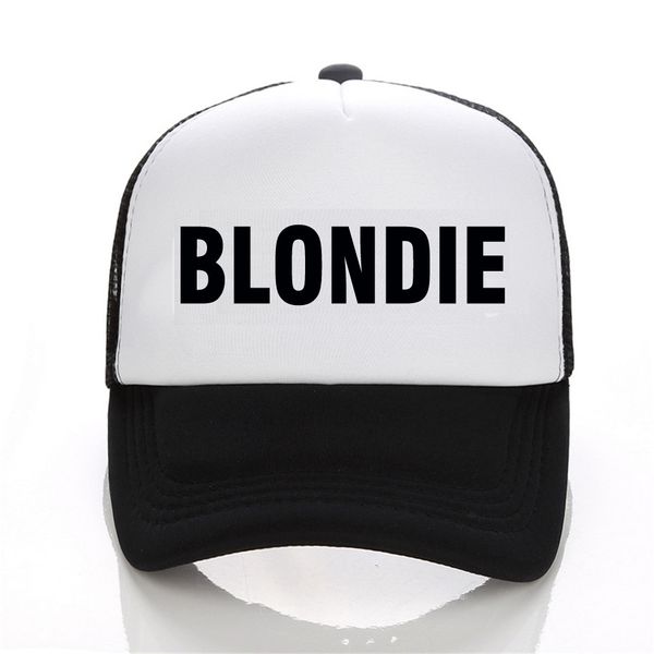 

blondie brownie baseball caps trucker mesh cap women gift for girlfriends her caps bill hip-hop snapback hat gorras, Blue;gray