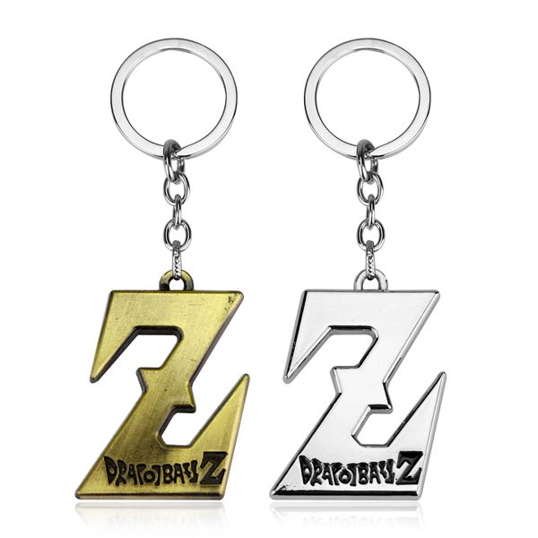 

mqchun anime ball keychain letter z alloy figure pendant key chain series cartoon keyring pendant keyring jewelry-50, Silver