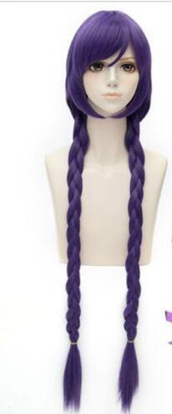 

love live tojo nozomi dark purple fashion braid cosplay wigs hair, Black