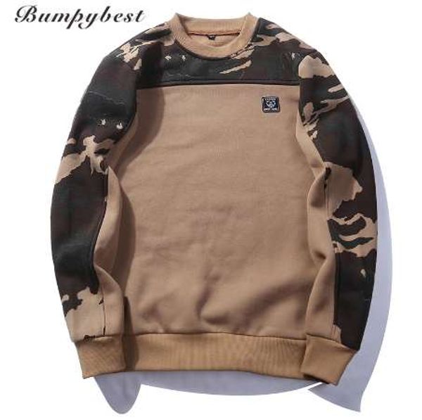 

patchwork pullover camouflage sweatshirts male o-neck slim fit knitting mens hoodies man pullover us/eu size xxl wy09, Black
