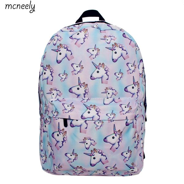 

fashion worldwide unicorn backpack school bag for boys girls rucksack fully printed luggage travel bag students school