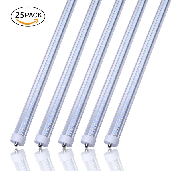 

8ft светодиодные лампочки 45w fa8 led tube foot 8 single pin t8 led tube light двухсторонней мощность, ft8 t10 люминесцентной замена