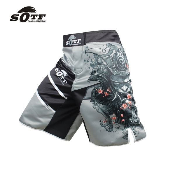 

white dragon eagle subtitles sports breathable cotton loose boxing training pants mma short kickboxing shorts short muay thai, Blue