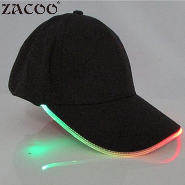 

missky led light glow club party sports athletic black fabric travel hat cap led cap fashion cool baseball yi0, Blue;gray