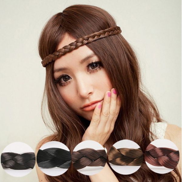 Korean Headdress Wig Rubber Band Twist Braid Hair Rope Flower Hair