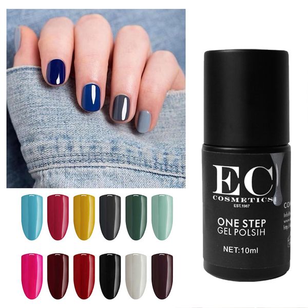 

gelike good quality one step nail polish gel 3 in 1 uv led not need based coat soak off long lasting gel nail art varnish, Red;pink