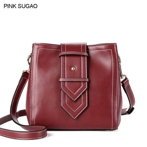 

Pink Sugao designer shoulder bag crossbody messenger bucket women purses and handbags genuine leather luxury handbags clutch fashion bags