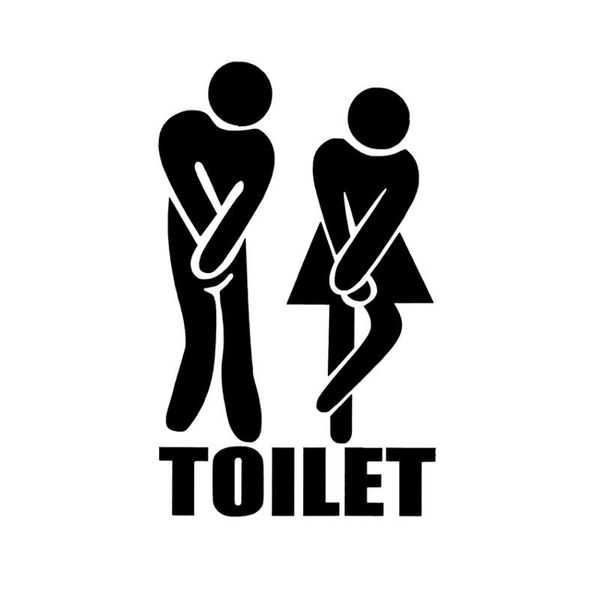 Funny Toilet Entrance Sign Decal Wall Sticker For Shop Office Home Cafe Hotel Diy Toilet Door Stickers Free Shipping