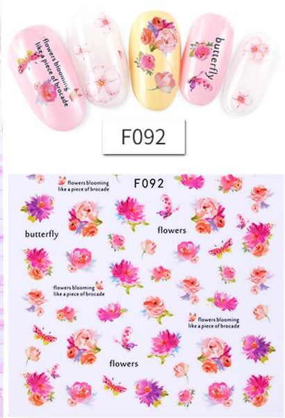 

2 sheets of 3d nail accessories for nail polish color flower design nails sticker art, Silver;gold