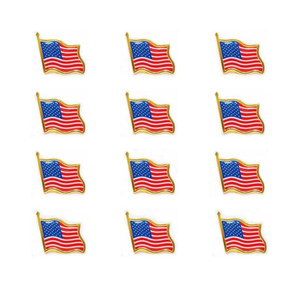

Штыри отворотом флага сша малая эмаль США американцы размахивая флагом значок для мужчин галстук шапка рюкзак булавки для куртки оптом 100 шт. / Лот