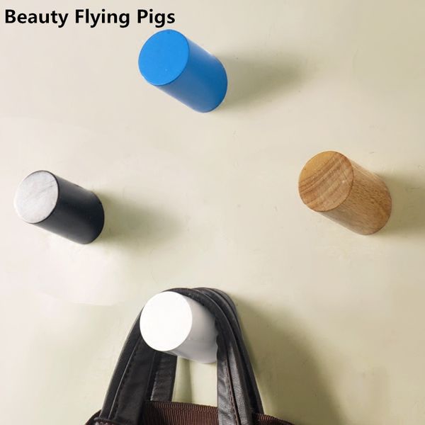 2019 Coat Hanging Back White Blue Black Light Yellow Wall Of Solid Wood Door Hanger Hook Wall Hooks Clothes Hook From Huweilan 35 24 Dhgate Com