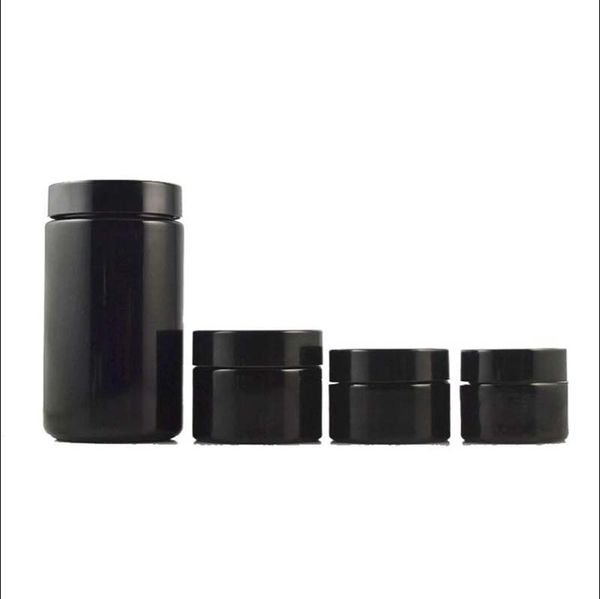 

5g 10g 15g Black violet glass jar with black cover cream eye cream Seperate bottles bottling and packaging bottles