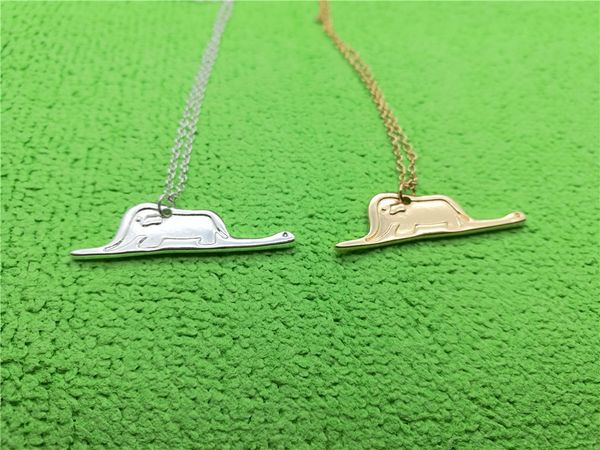 

baby elephant in snake charm necklace little le petit prince necklace story cartoon image necklace cute animal necklaces for gifts, Silver