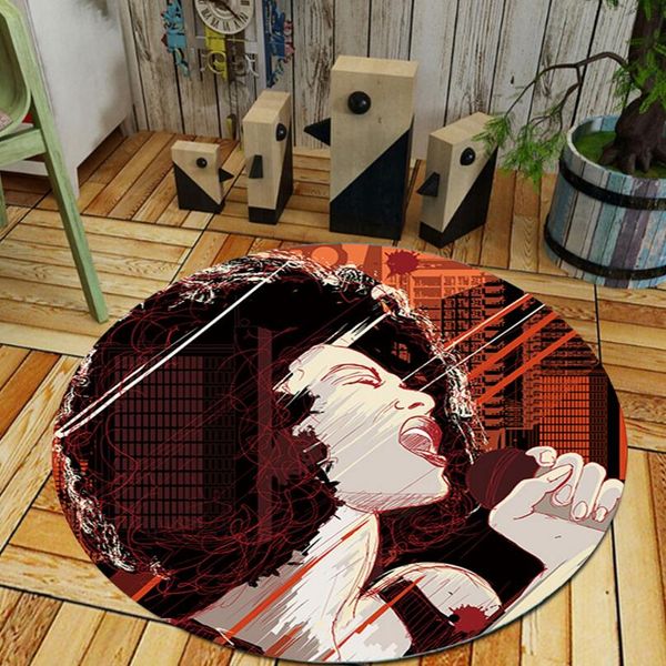 

противоскользящие современный 3d печати абстрактный стиль гостиная круглый ковер гостиная пол ковер дети кровати коврик компьютерный стул но