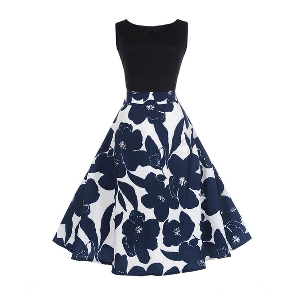 

women summer floral printed dress 2018 female mini dresses vestido de festa casual vestidos 3759, White;black