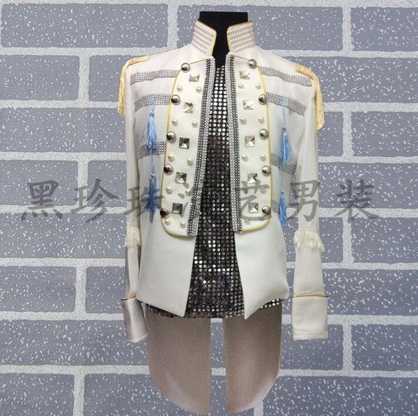 

men suits designs brick royal homme terno stage costumes for singers mens blazer dance clothes jacket men tuxedo dress punk, White;black