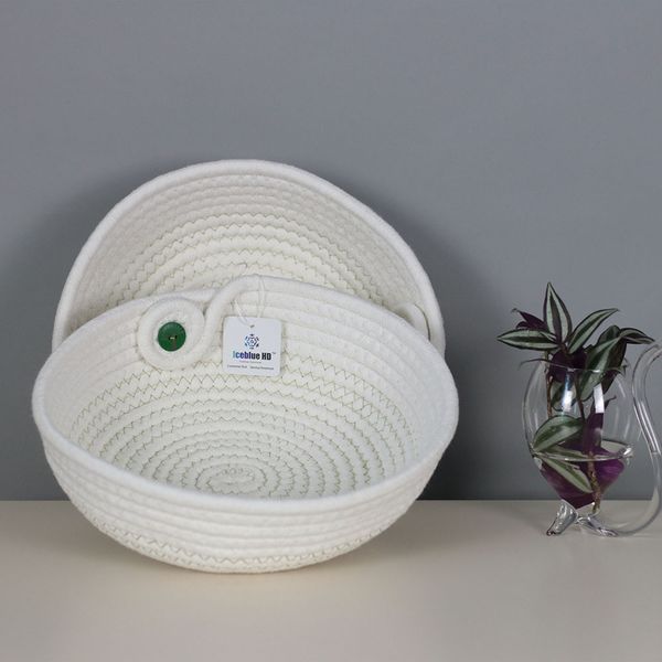 2019 Iceblue Hd Decorative Coiled Rope Bowl Exquisite Designful
