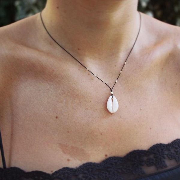 

2018 women's cowrie beach necklace natural shell and alloy beads necklace jewelry gift drop shipping may 16, Silver
