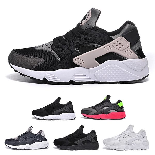 

2018 новый воздух huarache i кроссовки для мужчин женщин, зеленый белый черный розовое золото кроссовки тройной huaraches 1 тренеры huraches, White;red