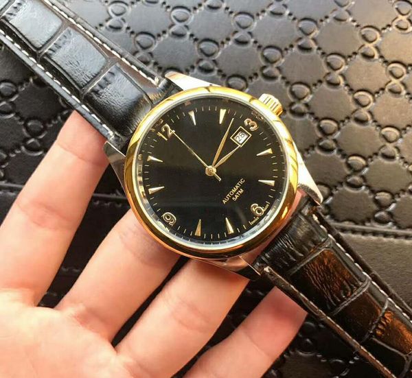 

Новый день моды кожа механически людей кожа автоматические часы движение D4