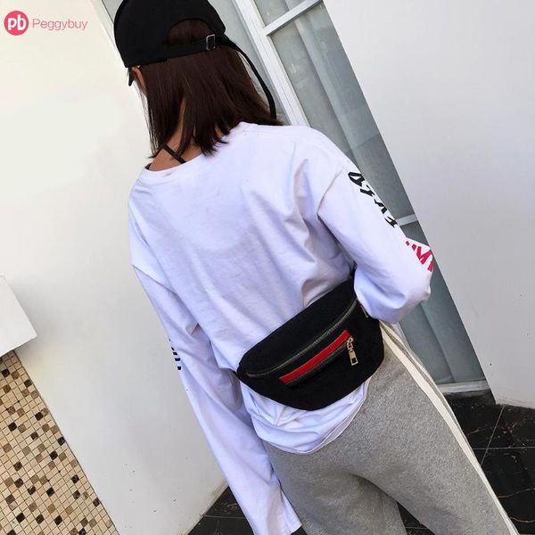 

zipper corduroy female waist bag women fanny pack purse phone pouch chest belt bag heuptas pochete plush belt