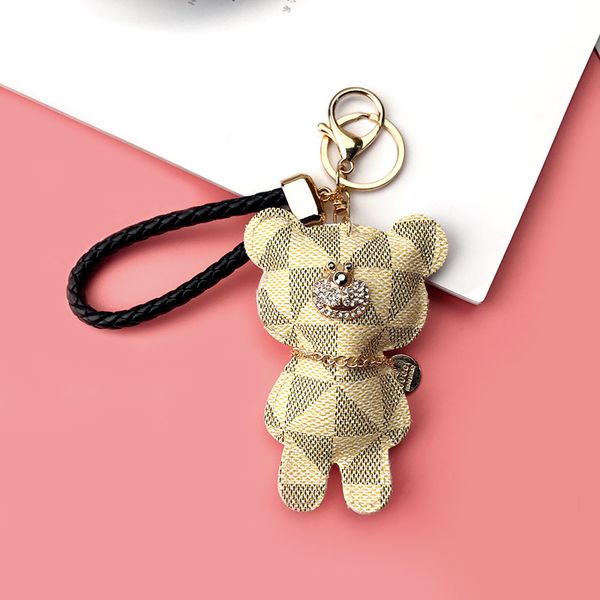 

Мода искусственная кожа медведь брелок кожа веревка брелок брелок автомобиль сумка брелок для женщин автомобиль интерьера украшения