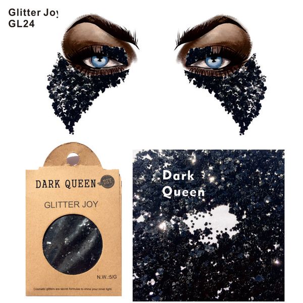 

gl24 black dark queen cosplay body glitter for punk makeup night club and gift at christmas7754970