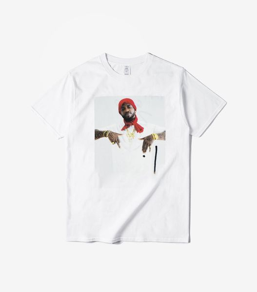 

2018 ins hip pop mens tshirt trap god letters print short sleeves tee skate board wear, White;black