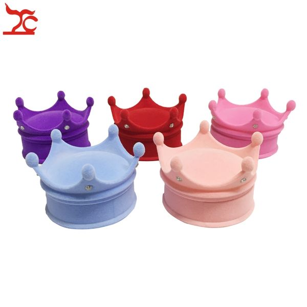 

wholesale 24pcs princess velvet packaging box fashion ring holder earring stud pendant organizer storage gift cases 6*4.5cm, Black;white