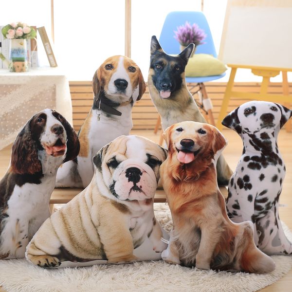 

3d printed dog face car headrest pillow 50cm new arrival activated carbon seat cushion supplies safety pillow